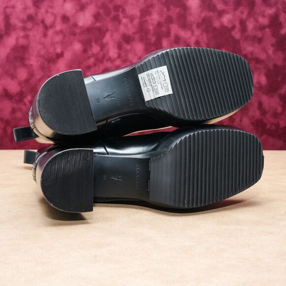 Allsaints Women Lottie Patent Leather Dress Chelsea Mid Calf Boots sz 9US EUR39 - Picture 5 of 9